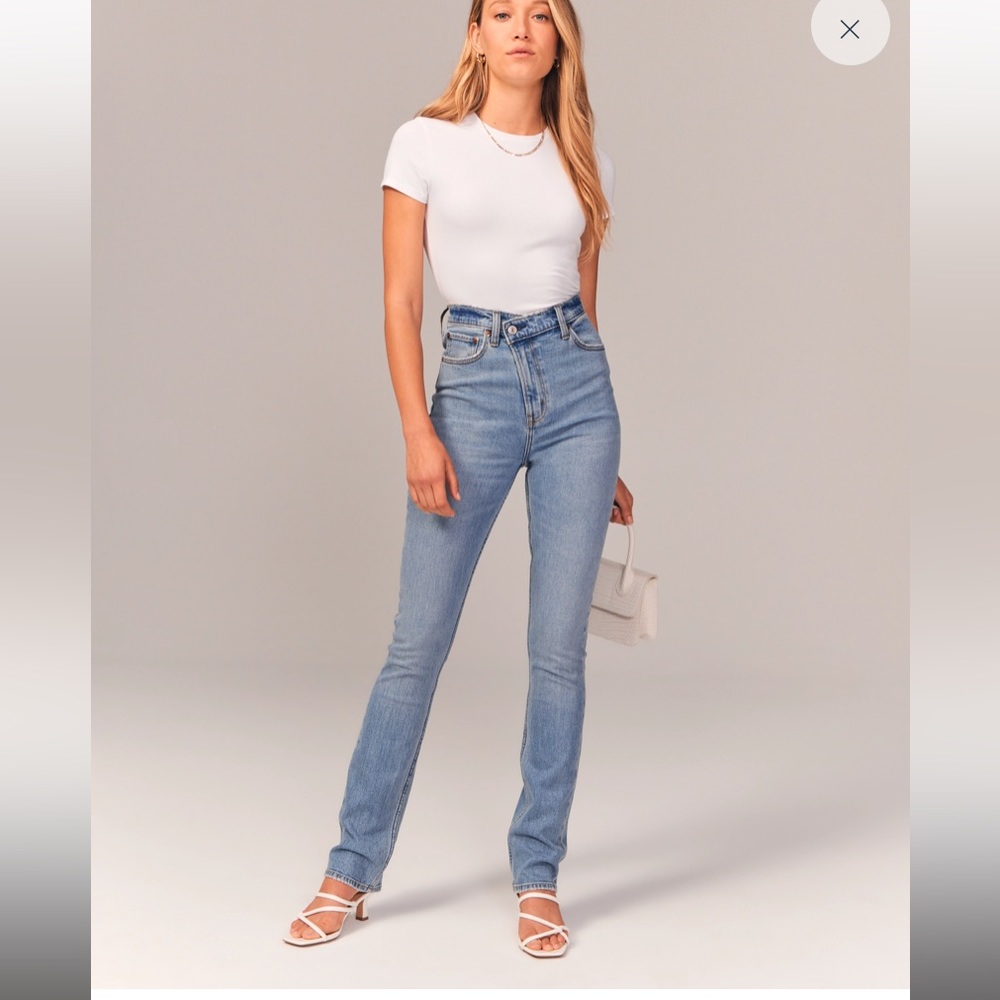Abercrombie and fitch 90s slim straight ultra high rise jeans